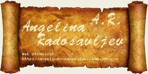 Angelina Radosavljev vizit kartica